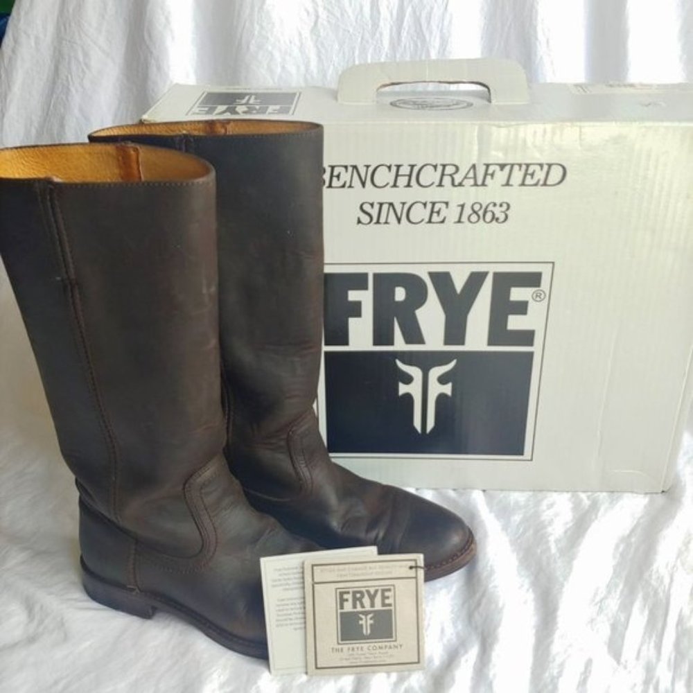 Frye Maxine Campus Boots 6B Dark Brown